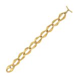 An 18ct gold 'Aegan' bracelet, by Elsa Peretti for Tiffany & Co.
Of polished fancy-link design,