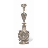 A LARGE PARCEL-GILT SILVER REPOUSSÉ ROSEWATER SPRINKLER   LUCKNOW, NORTH INDIA, 19TH CENTURY