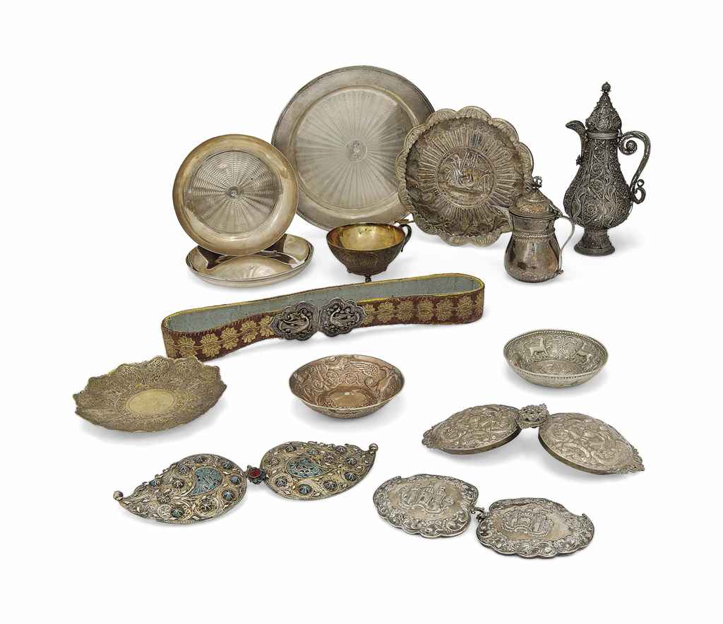 A COLLECTION OF OTTOMAN SILVER VESSELS   TURKEY, 19TH/EARLY 20TH CENTURY