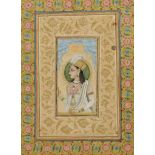 AN ALBUM PAGE : PORTRAIT OF A LADY   LUCKNOW, INDIA, THIRD QUARTER 18TH CENTURY