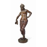 A FRENCH COLD PAINTED BRONZE FIGURE OF AN ORIENTALIST BATHER
CAST AFTER A MODEL BY BARON CHARLES-