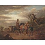 Charles Towne (Wigan 1763-1840 London)
Two men with horses on a path
signed 'CTown' (lower right)