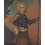 French School, Late 17th Century
Portrait of Marquis de Reynel, half-length, in armour, a spear in
