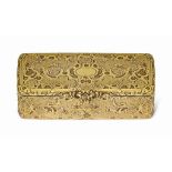 A FRENCH GOLD SNUFF BOX
MAKER'S MARK LT, PARIS, 3RD STANDARD, CIRCA 1850
Oblong, the cover centred