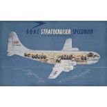 R. P. Hutchinson
B.O.A.C STRATOCRUISER SPEEDBIRD
lithograph in colours, printed by McCorquodale &