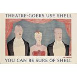 John Armstrong (1893-1973)
THEATRE-GOERS USE SHELL
lithograph in colours, 1938, printed by Waterlow,