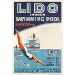 HB
BLACKPOOL LIDO
lithograph in colours, printed by Ayre & Senior, Blackpool, condition A-; on ten