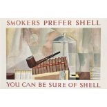 Charles Green Shaw (1892-1974)
SMOKERS PREFER SHELL

lithograph in colours, 1936, printed by The