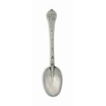 A WILLIAM III SILVER TREFID SPOON
MARK OF BP WITH AN ESCALLOP BELOW, TENTATIVELY ATTRIBUTED TO