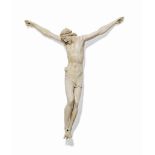 AN ITALIAN IVORY CRUCIFIX FIGURE
18TH CENTURY
9 ½ in. (24 cm.) high to top of head