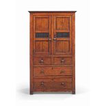 A LATE GEORGE III OAK AND PINE FOOD CUPBOARD
EARLY 19TH CENTURY, NORTH WALES, CAERNARFONSHIRE
With