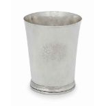 A WILLIAM AND MARY SILVER BEAKER
MARK OF DOROTHY GRANT (JACKSON'S REVISED EDITION, P. 136),