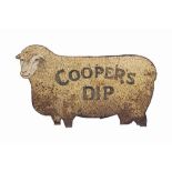 A PAINTED SHEET-IRON 'COOPER'S DIP' ADVERTISING SIGN
SECOND HALF 19TH CENTURY
50 in. (127 cm.) long