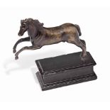 AN ITALO-BRITISH BRONZE MODEL OF A LEAPING HORSE
IN THE MANNER OF FRANCESO FANELLI, 17TH CENTURY
Set