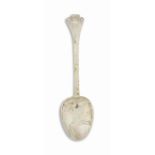 A CHARLES II WEST COUNTRY SILVER CHILD'S TREFID SPOON
TOWN MARK ONLY STRUCK THREE TIMES ON STEM