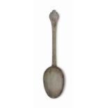 A CHARLES II SILVER TREFID SPOON
MARK OF LAWRENCE COLES, LONDON, 1675
With a ribbed rat tail,