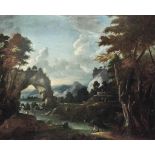 North Italian School, Late 17th Century
A mountainous Italianate river landscape with anglers
oil on