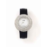 An 18ct white gold mother-of-pearl and diamond-set quartz wristwatch, by Paolo Bongia
The mother-