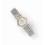 An 18ct white gold diamond-set quartz wristwatch, by Royal Swiss for Jahan
The mother-of-pearl