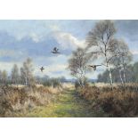 Colin W. Burns (b. 1944)
Through the birches - pheasant and woodcock
signed '- COLIN W BURNS -' (