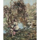 Edward Atkinson Hornel, R.B.C., I.S. (1864-1933)
Gathering primroses
signed and dated 'E.A.