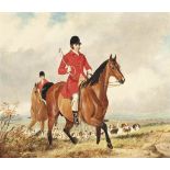 Attributed to Henry Barraud (1811-1874)
A huntsman and whipper-in of the Bicester Hunt
signed and