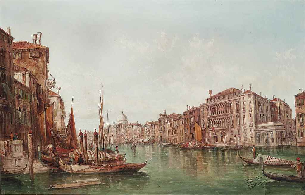 Alfred Pollentine (1836-1890)
The Barbarizo Palace, Venice
signed 'APollentine' (lower right) and