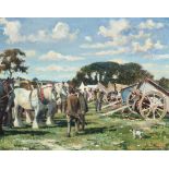 Edward Seago, R.W.S., R.B.A. (1910-1974)
After the ploughing match
signed and dated 'Edward Seago/