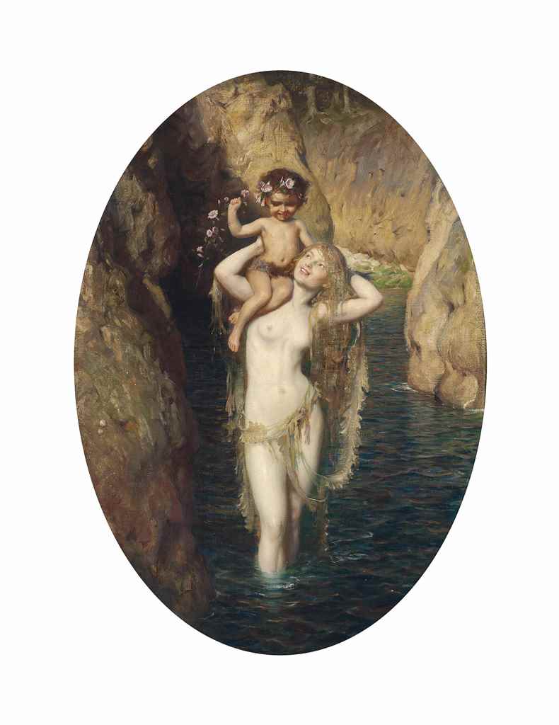 Herbert James Draper (1864-1920)
The capture: "Where land and water kiss"
signed 'Herbert Draper' (