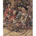 Edward Atkinson Hornel, R.B.C., I.S. (1864-1933)
Japanese geisha girls
signed and dated 'E.A.