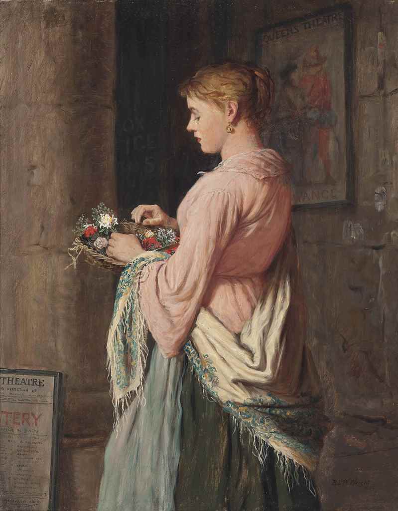 Robert W. Wright (fl. 1871-1889)
The flower seller
signed and dated 'Rob. W. Wright/1888.' (lower