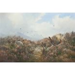 Colin W. Burns (b. 1944)
Red grouse amongst the heather
signed '-COLIN W. BURNS-' (lower left) and