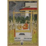 AN ILLUSTRATION TO A RAGAMALA SERIES: HINDOL RAGA
PROVINCIAL MUGHAL INDIA, CIRCA 1760-1780
Opaque