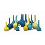 A SET OF FIFTEEN ITALIAN GLAZED-PORCELAIN VASES
MODERN
In various sizes and colours of blue and