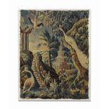 A FLEMISH VERDURE TAPESTRY FRAGMENT
LATE 17TH / EARLY 18TH CENTURY
Depicting peacocks amongst trees,