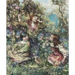 Edward Atkinson Hornel, R.B.C., I.S. (1864-1933)
The echo
signed and dated 'EA Hornel. 1910.' (lower
