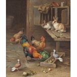 Edgar Hunt (1876-1955)
In the farmyard
signed and dated 'E Hunt 1924' (lower right)
oil on canvas
14