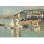 Arthur Hayward (1889-1960)
Sailing boats in the harbour of St. Ives
signed '-A. HAYWARD-' (lower