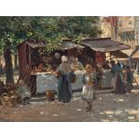 William Kay Blacklock (1872-1924)
Market day, Bruges
signed, inscribed and dated 'W KAY BLACKLOCK/