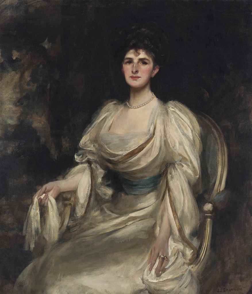 Sir James Jebusa Shannon, R.A., R.B.A. (1862-1923)
Mrs George Harland-Peck, seated three-quarter