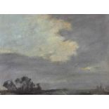 Sir George Clausen, R.A., R.W.S. (1852-1944)
Landscape at dusk
signed with initials 'G C' (lower