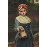 Charles Sillem Lidderdale, R.B.A. (1831-1895)
The broken pitcher
signed with monogram and dated '75'