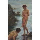 Henry Scott Tuke, R.A., R.W.S. (1858-1929)
Variant on A Bathing Group
signed 'H.S. TUKE' (lower