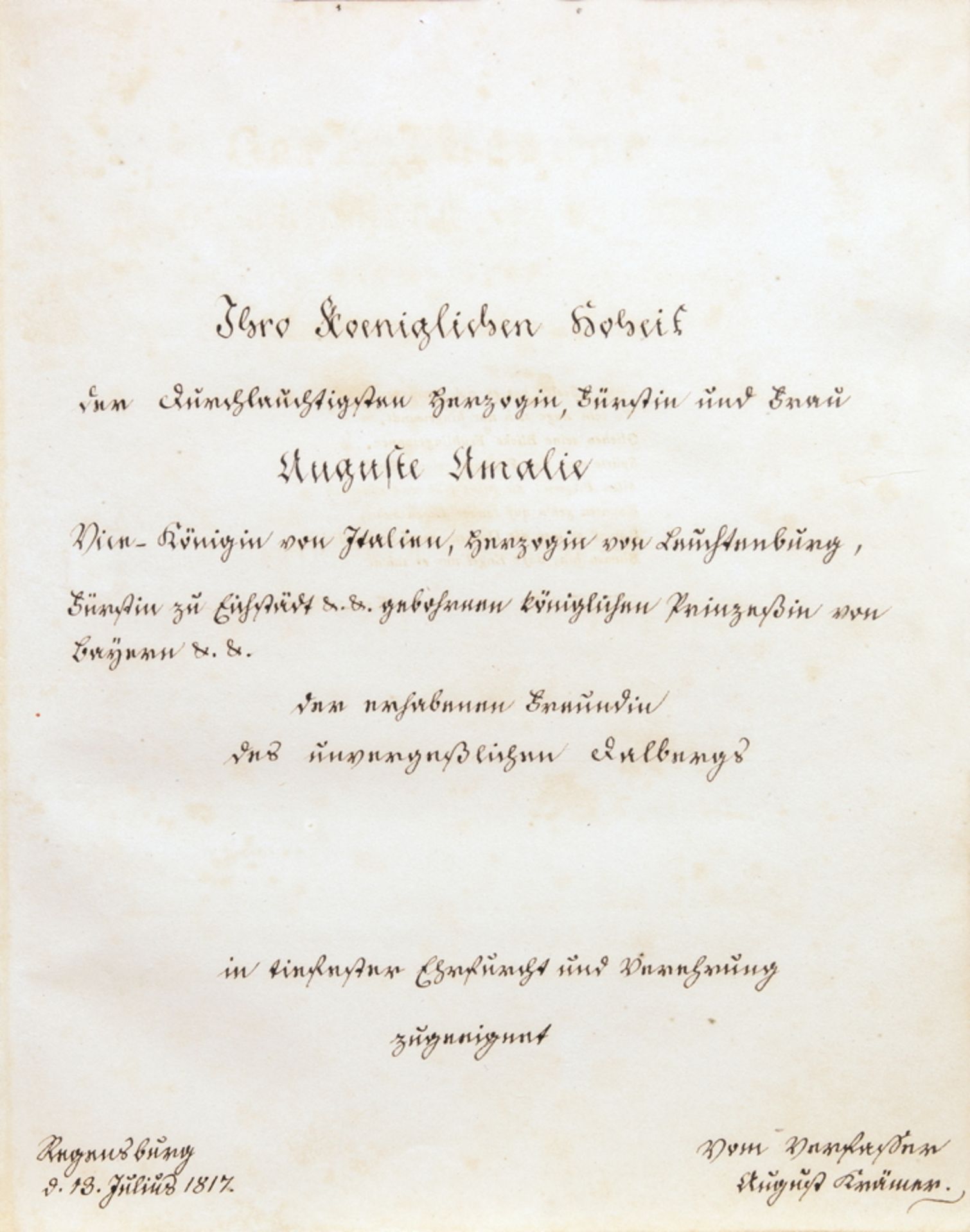 August Krämer. Carl Theodor Reichsherr von Dalberg, vormaliger Großherzog von Frankfurt, Fürst- - Image 2 of 2