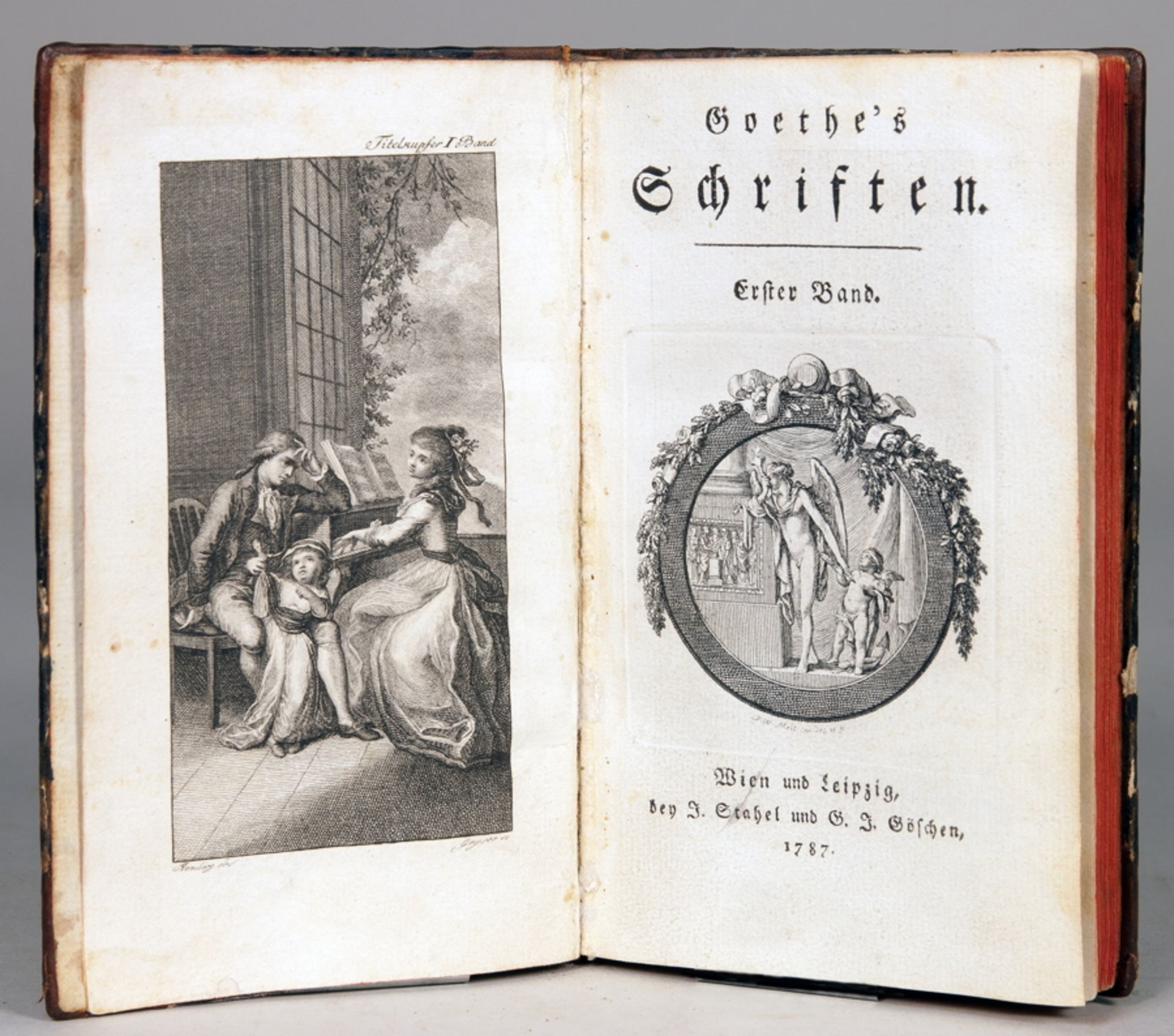 [Johann Wolfgang von] Goethe. Schriften. Erster [–] Achter Band. Wien, J. Stahel (Band 1) und