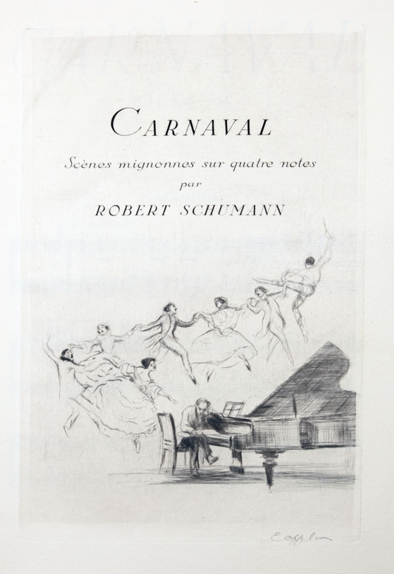 Ernst Oppler - Robert Schumann. Carnaval. Scènes mignonnes sur quatre notes. Berlin, Horodisch & - Image 2 of 2