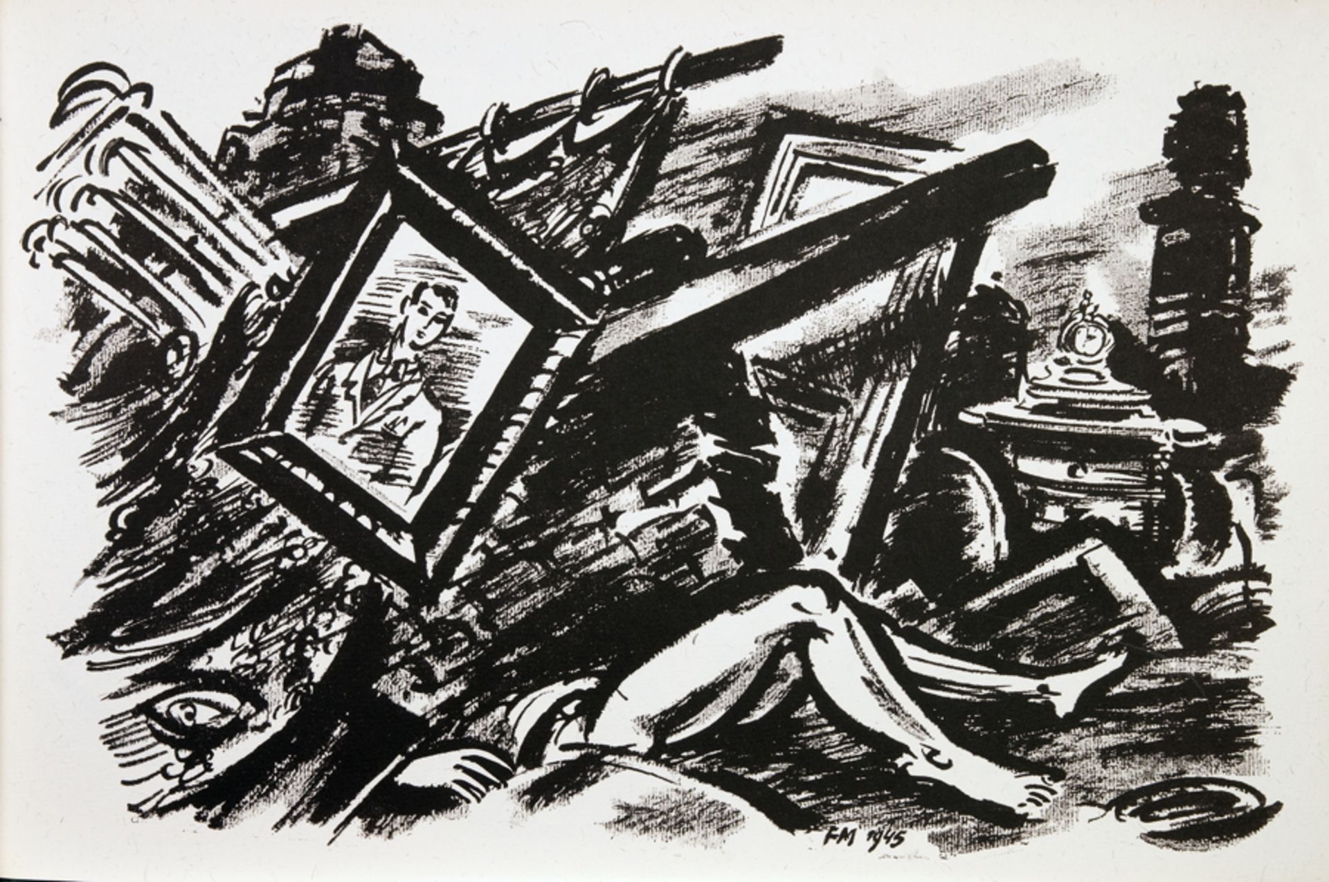 Frans Masereel. Remember! Bern, Herbert Lang 1946. Mit 26 Tafeln nach Zeichnungen und