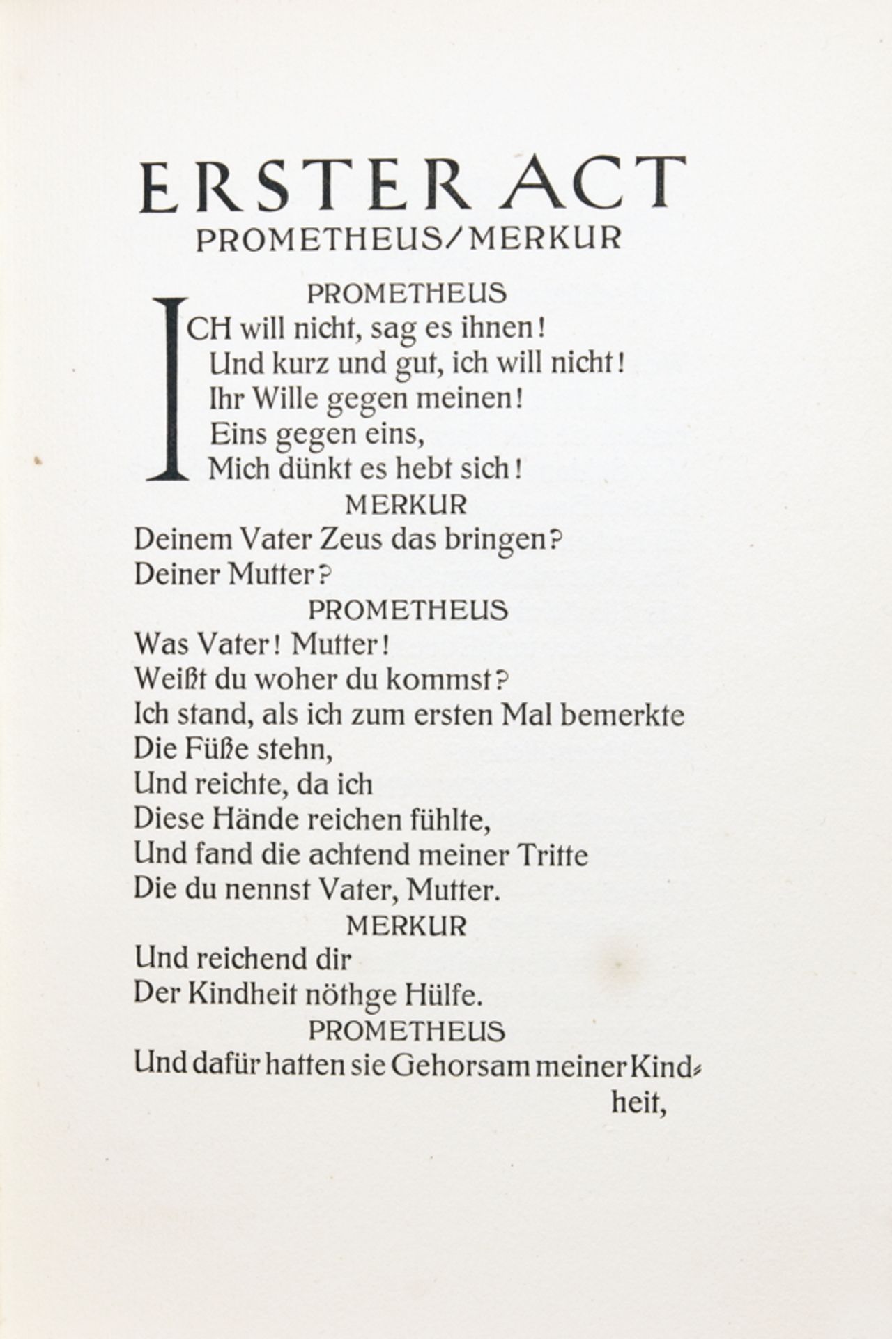 Kleukens-Presse - [Johann Wolfgang von] Goethe. Prometheus. Frankfurt am Main 1922.