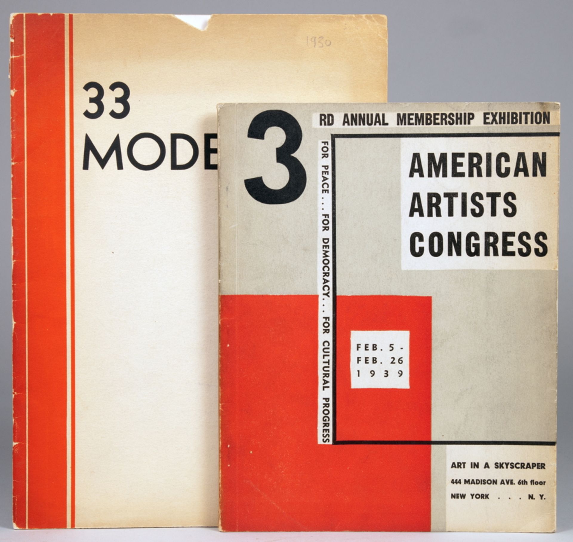 USA 1930er Jahre - Vier Ausstellungskataloge. New York 1930–1941. Mit zahlreichen Abbildungen.