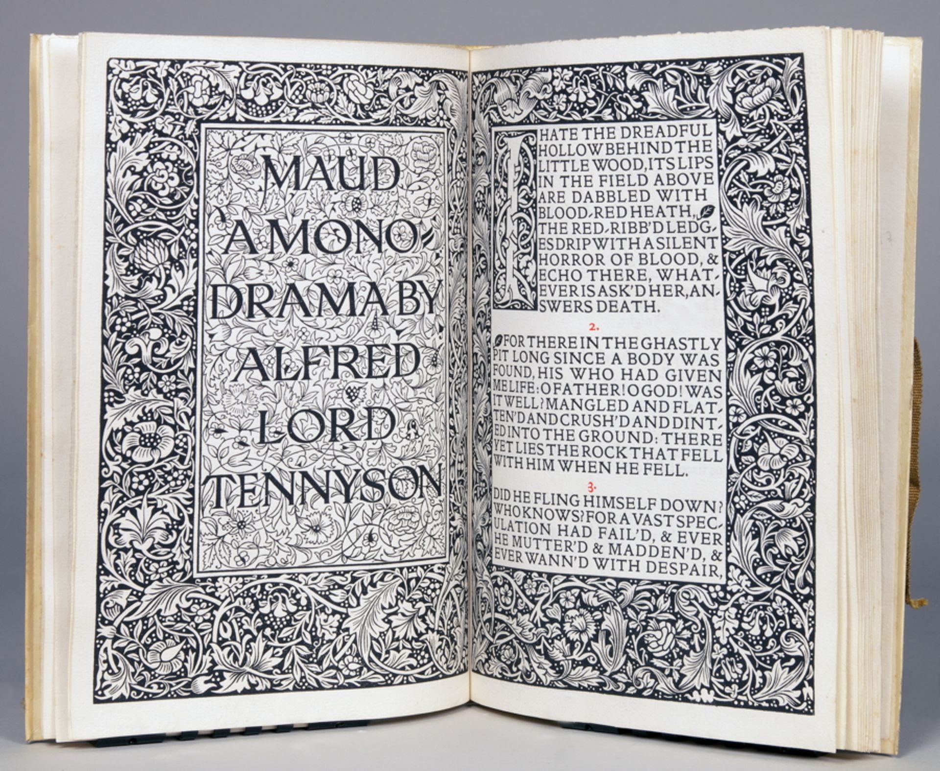 Kelmscott Press - Alfred Lord Tennyson. Maud. A Monodrama. Strand, Macmillan 1893. Mit illustriertem